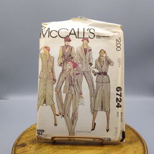 Vintage Sewing PATTERN McCalls 6724, Misses 1979 Petit-Able Jacket Vest Skirt